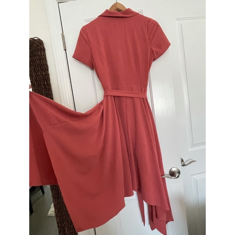 Chriselle J.O.A salmon flowy trench dress - Picture 6 of 8